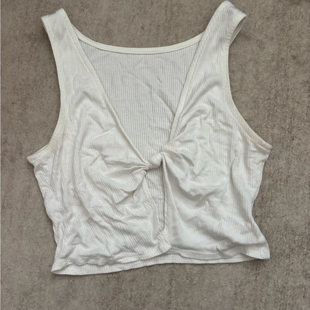 White Sleeveless Top
